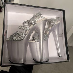 Pleaser glitter sandals